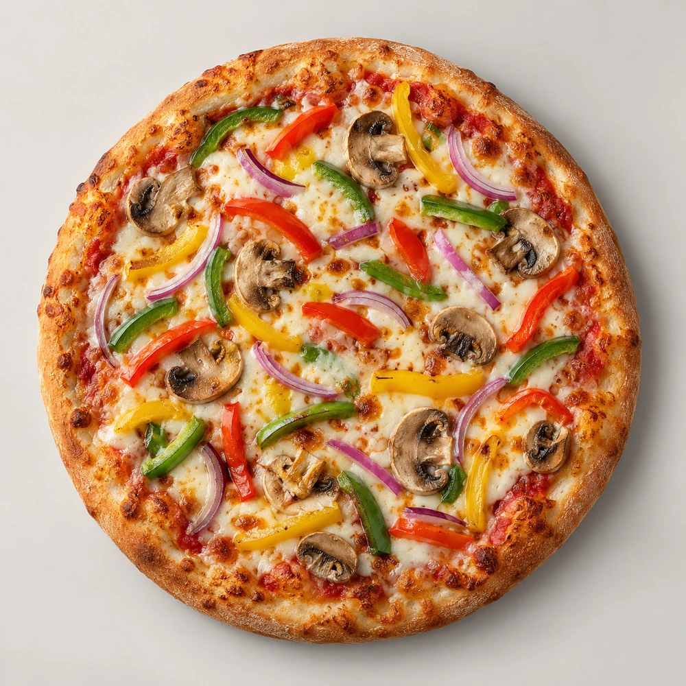Garden vegetable pizza